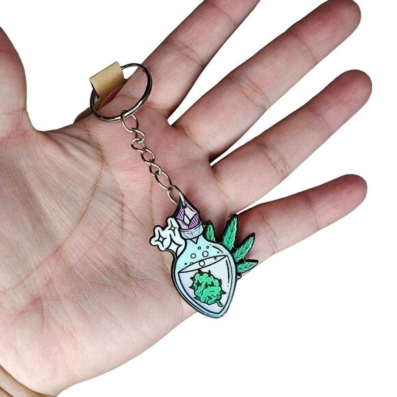 420 Jar Double Sided Keychain Charm - Picture 1 of 1